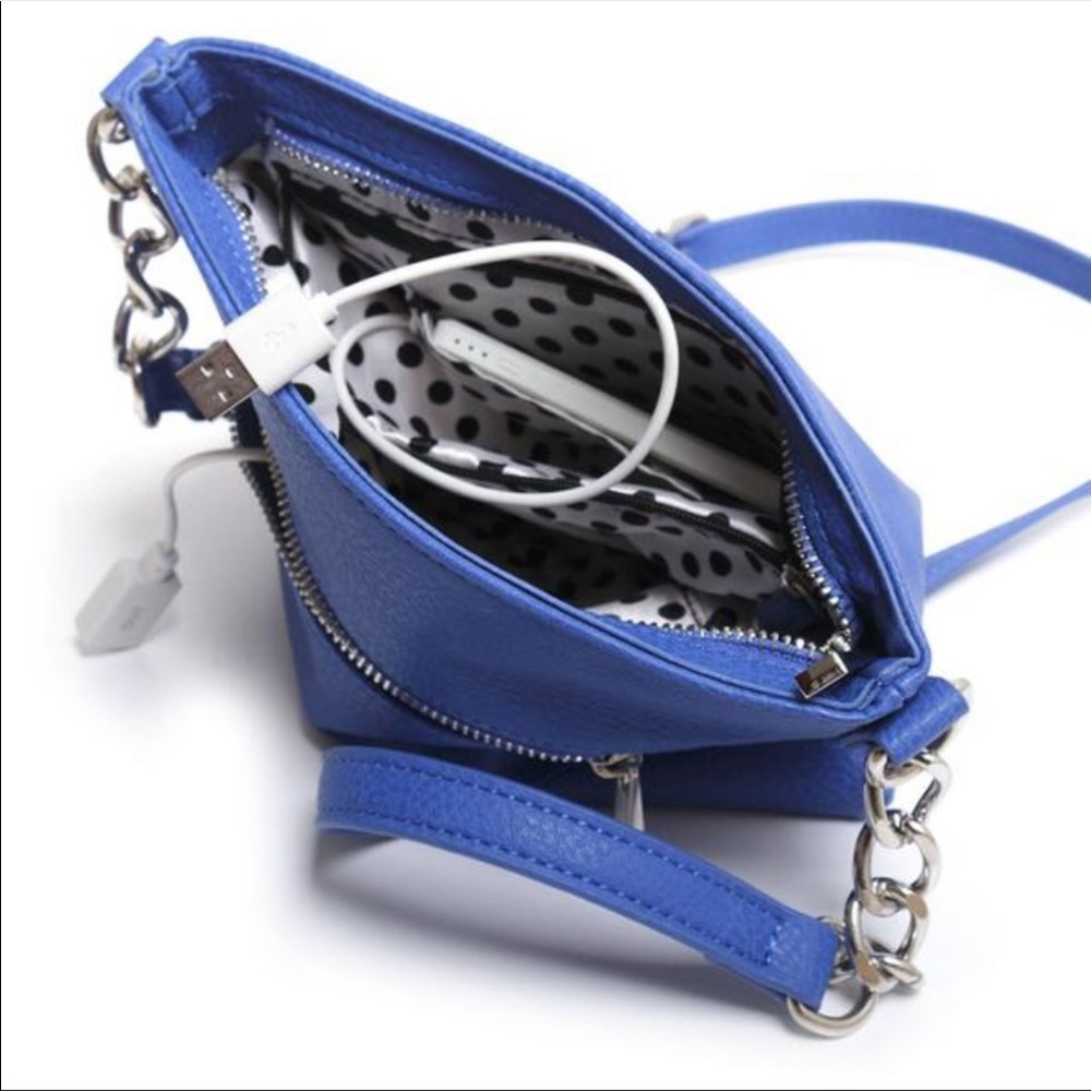 NWT Blue Crossbody Phone-Charging Power Purse - Picture 2 of 4